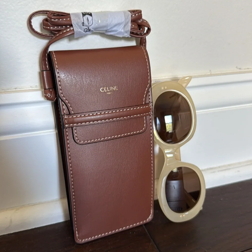 Celine Pale Yellow Oval Sunglasses